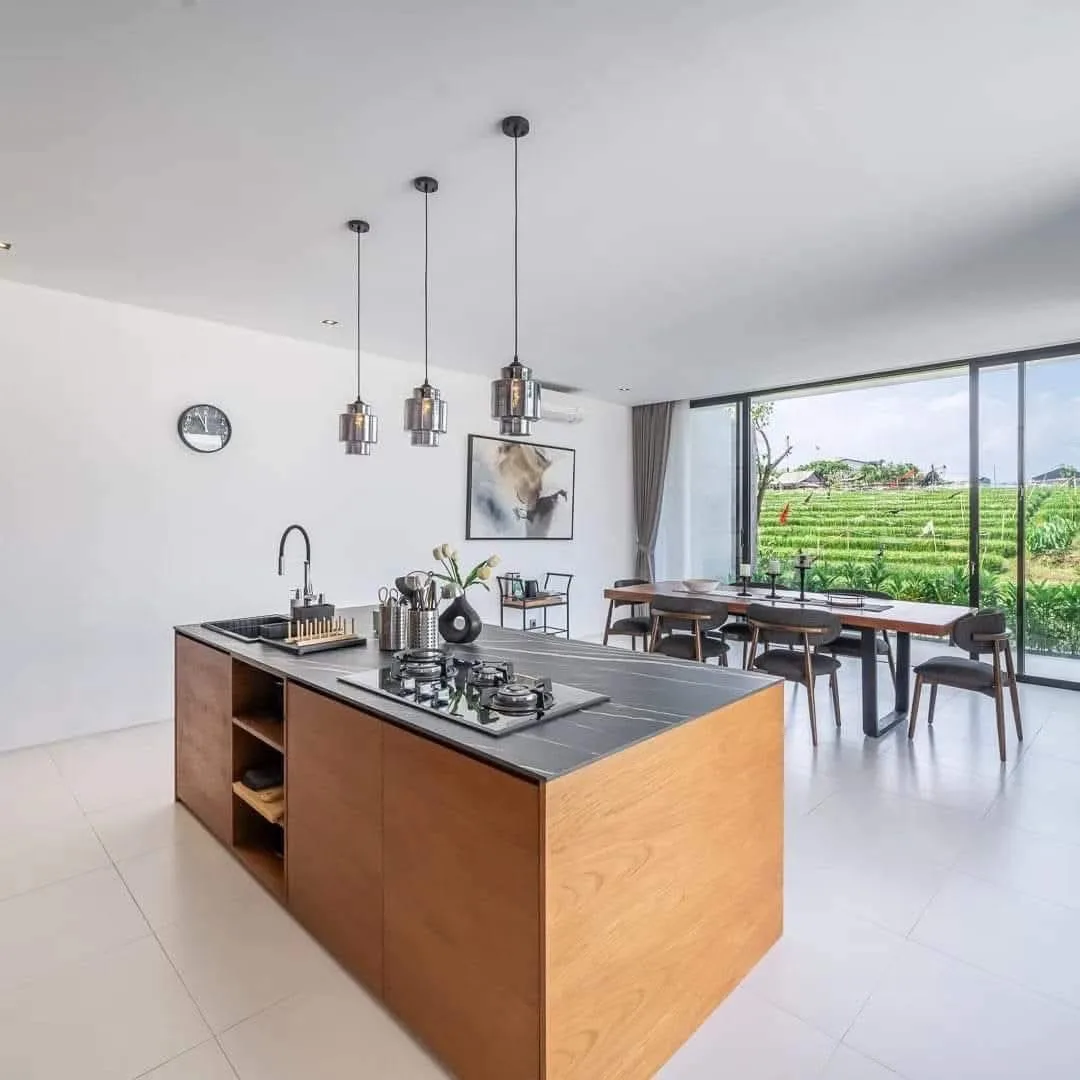 Monthly 3 Bedroom Rice Field and River View Villa in Pererenan Bali