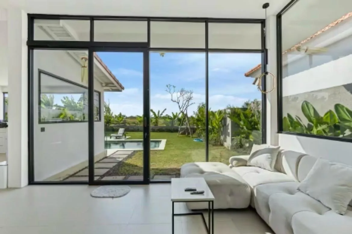 Modern 2 Bedroom Rental Villa with Rice Field Views in Cemagi Bali