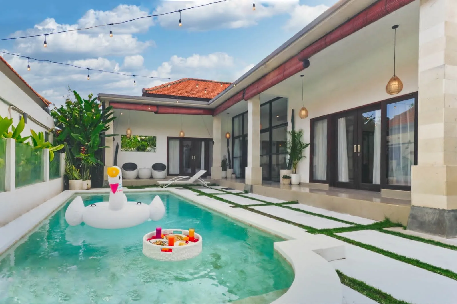 Monthly 3 Bedroom Rental Villa with Private Pool in Canggu Bali