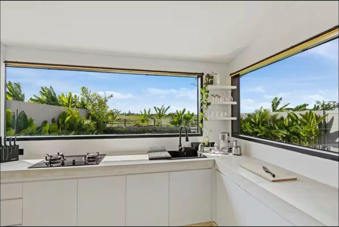 Modern 2 Bedroom Rental Villa with Rice Field Views in Cemagi Bali