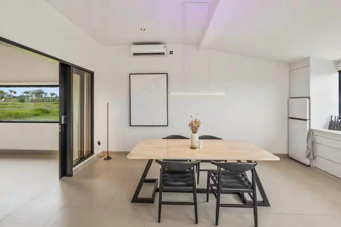 Modern 2 Bedroom Rental Villa with Rice Field Views in Cemagi Bali