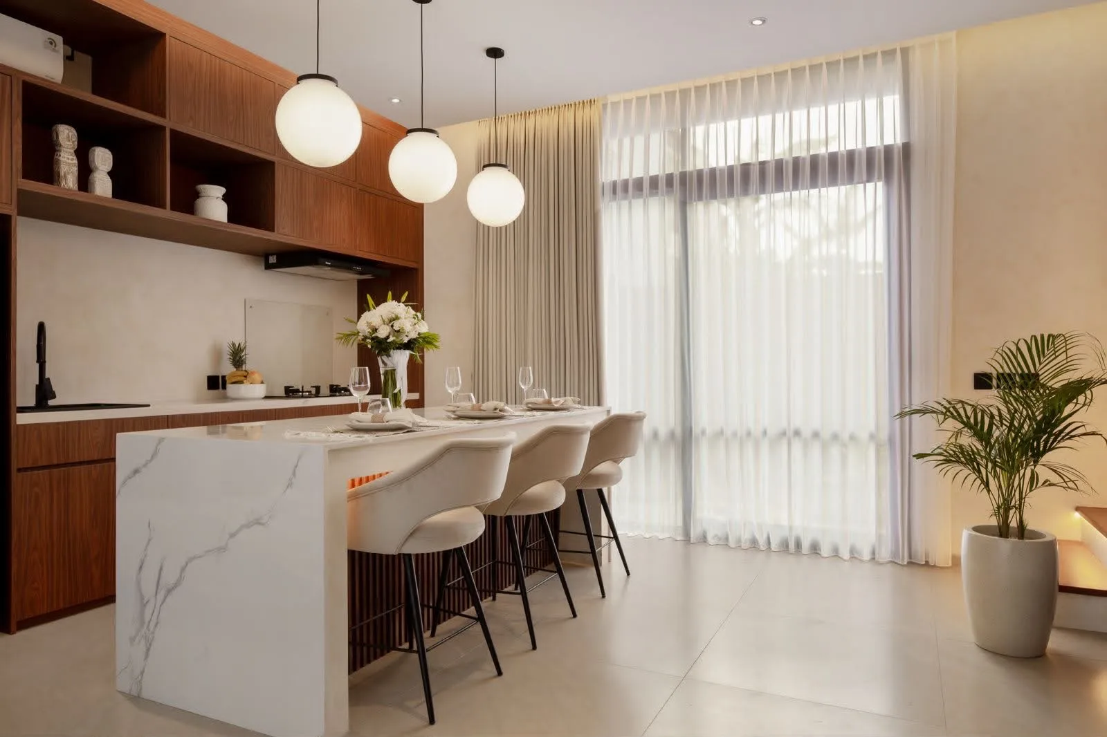 Monthly 2 Bedroom Modern Tropical Rental Villa in Padonan Canggu