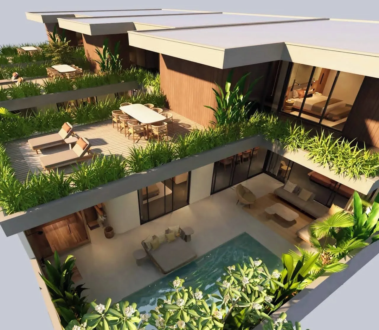 Freehold 4 Bedroom Beach and Riverside Villa for Sale in Pererenan Bali