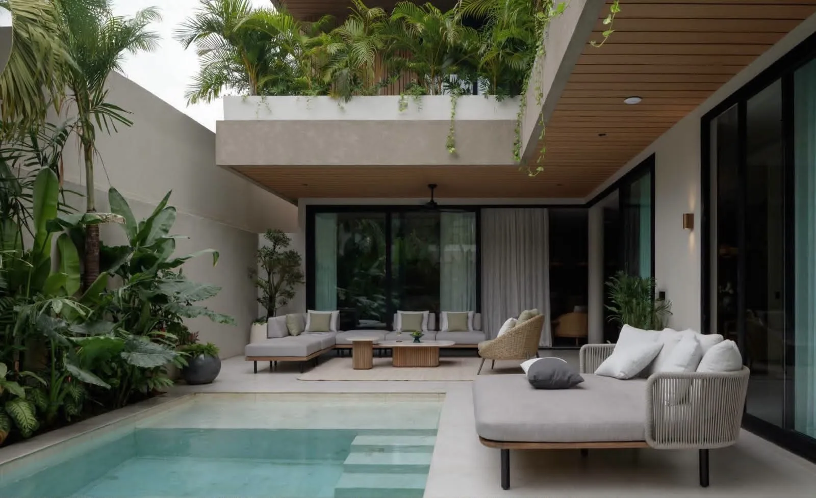 Freehold 4 Bedroom Beach and Riverside Villa for Sale in Pererenan Bali